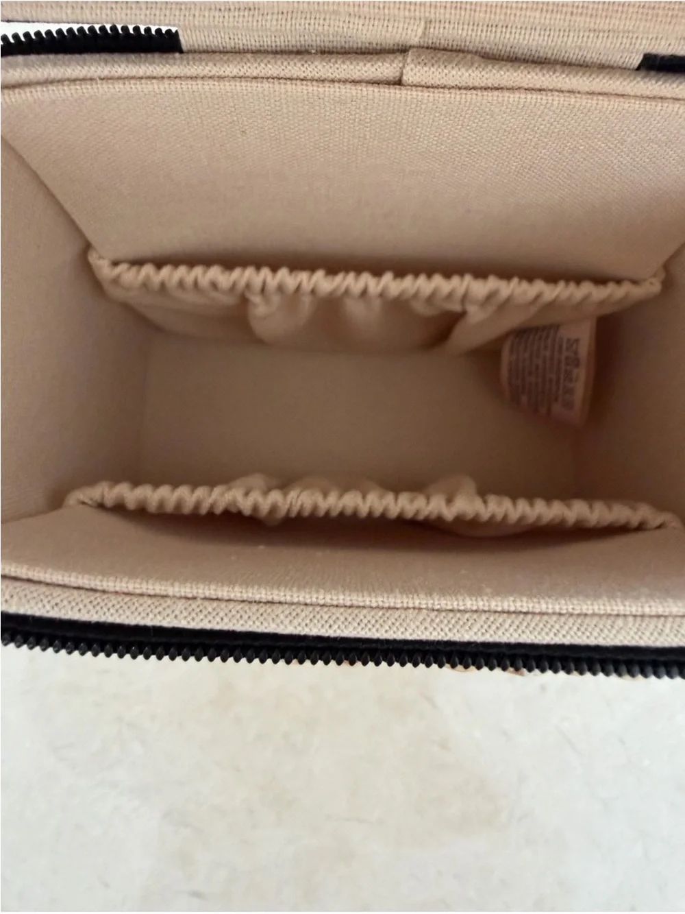 CHANEL Straw Cosmetic Case in Natural and Black